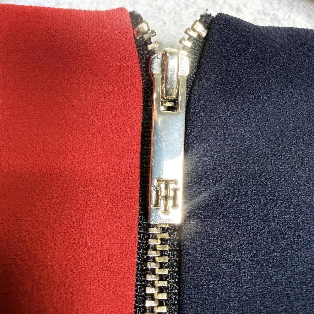 Tommy Hilfiger Women's Size 12 Red Black Blue Colorblock Sleeveless Mini Dress - Picture 6 of 7
